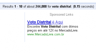 Voto distrital no Mercado Livre